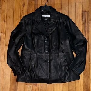 Wilsons Black Genuine Leather Jacket